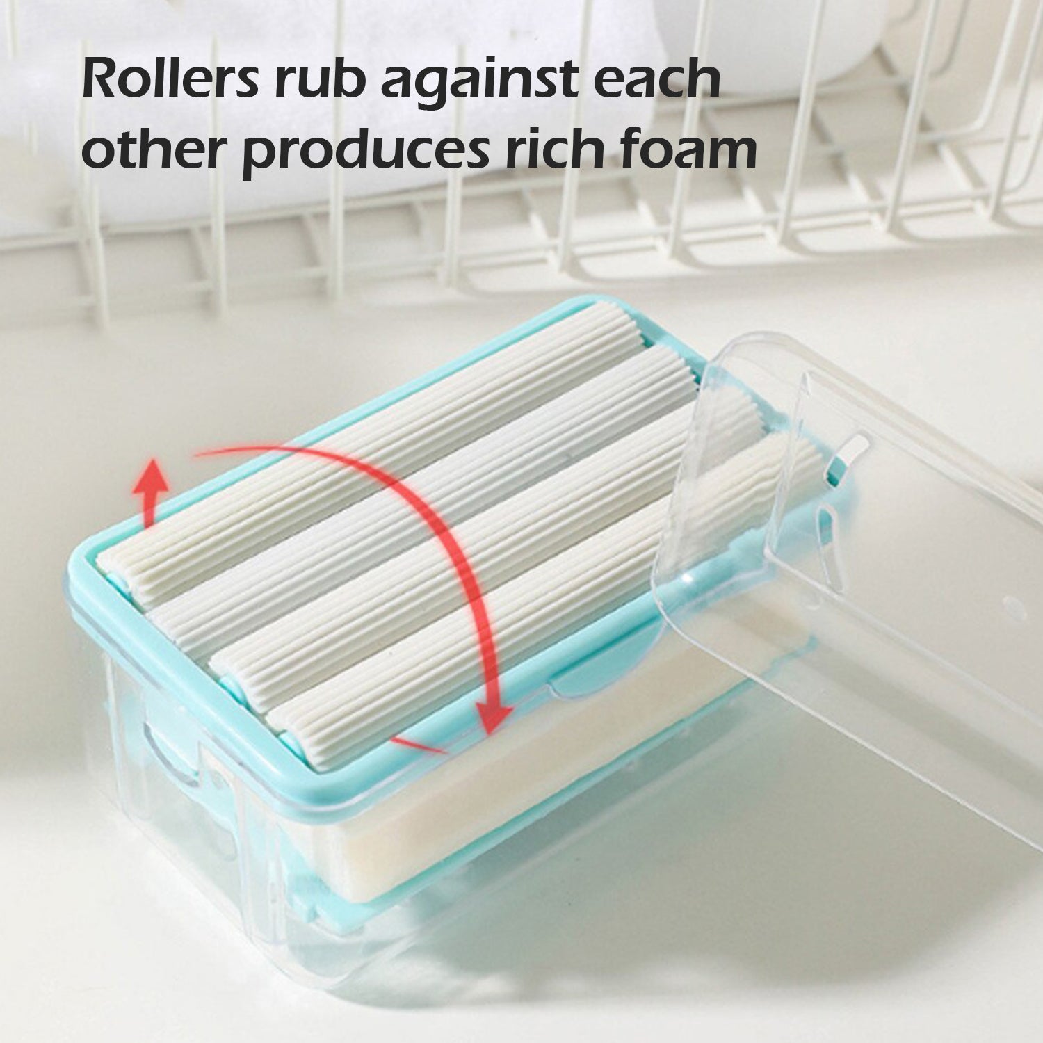 6296 2-in-1 Portable Soap Dish & Soap Dispenser with Roller and Drain Holes, Multifunctional Soap Holder Foaming Soap Bar Box for Home, Kitchen, Bathroom DeoDap 6296 2-in-1 Portable Soap Dish & Soap Dispenser with Roller and Drain Holes, Multifunctional Soap Holder Foaming Soap Bar Box for Home, Kitchen, Bathroom DeoDap